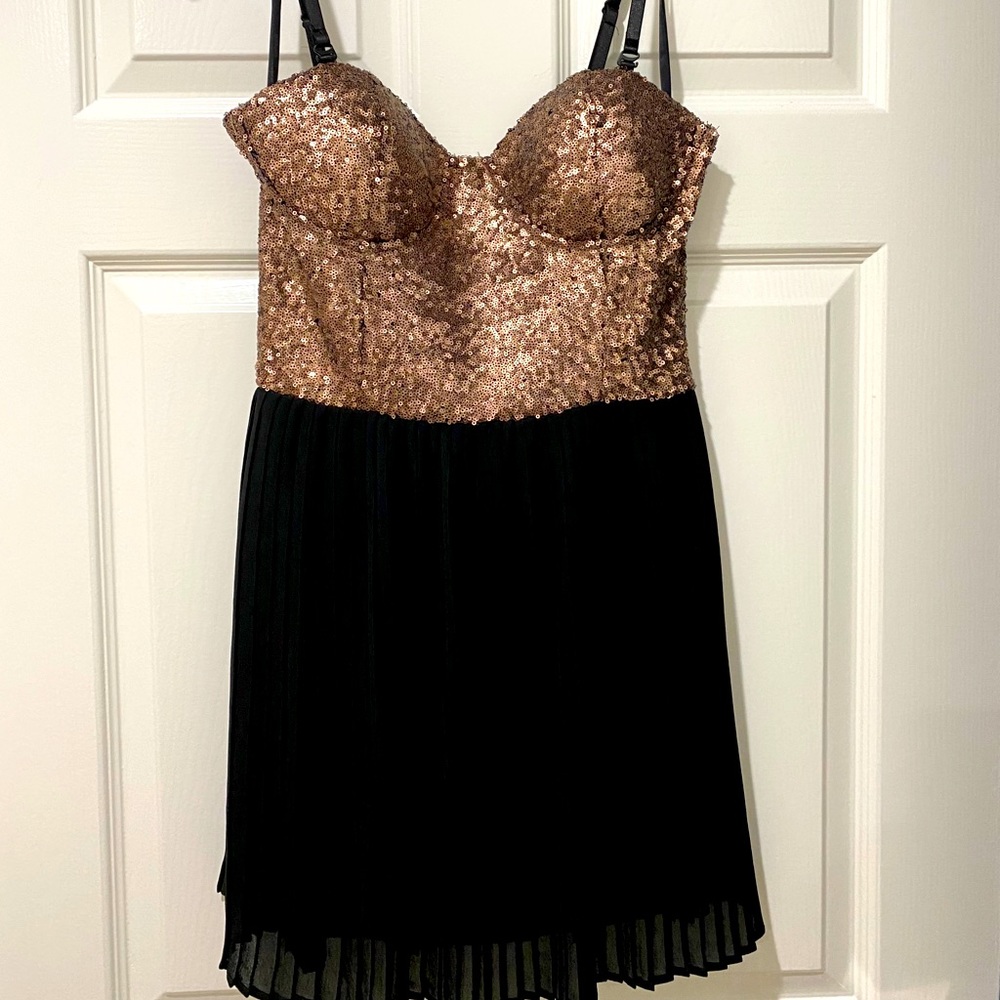 Black & bronze sequence MinkPink dress!
